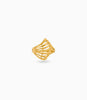 Gold Plated Textured Abstract Leaf Finger Ring