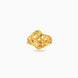 Gold Plated Basketweave Bypass Finger Ring