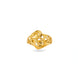 Gold Plated Basketweave Bypass Finger Ring
