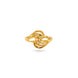 Gold Plated Textured Abstract Wave Finger Ring