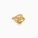 Gold Plated Abstract Geometric Loop Finger Ring