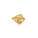 Gold Plated Abstract Geometric Loop Finger Ring