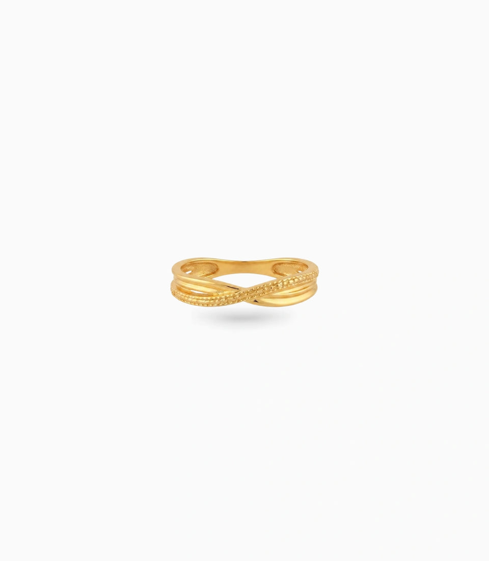Gold Plated Party Twisted Finger Ring
