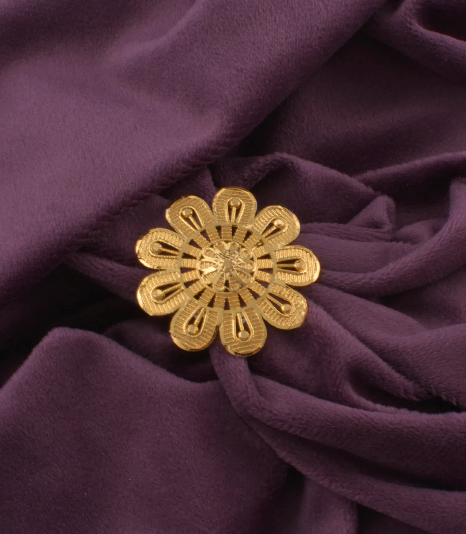 Gold Plated Statement Adjustable Finger Ring