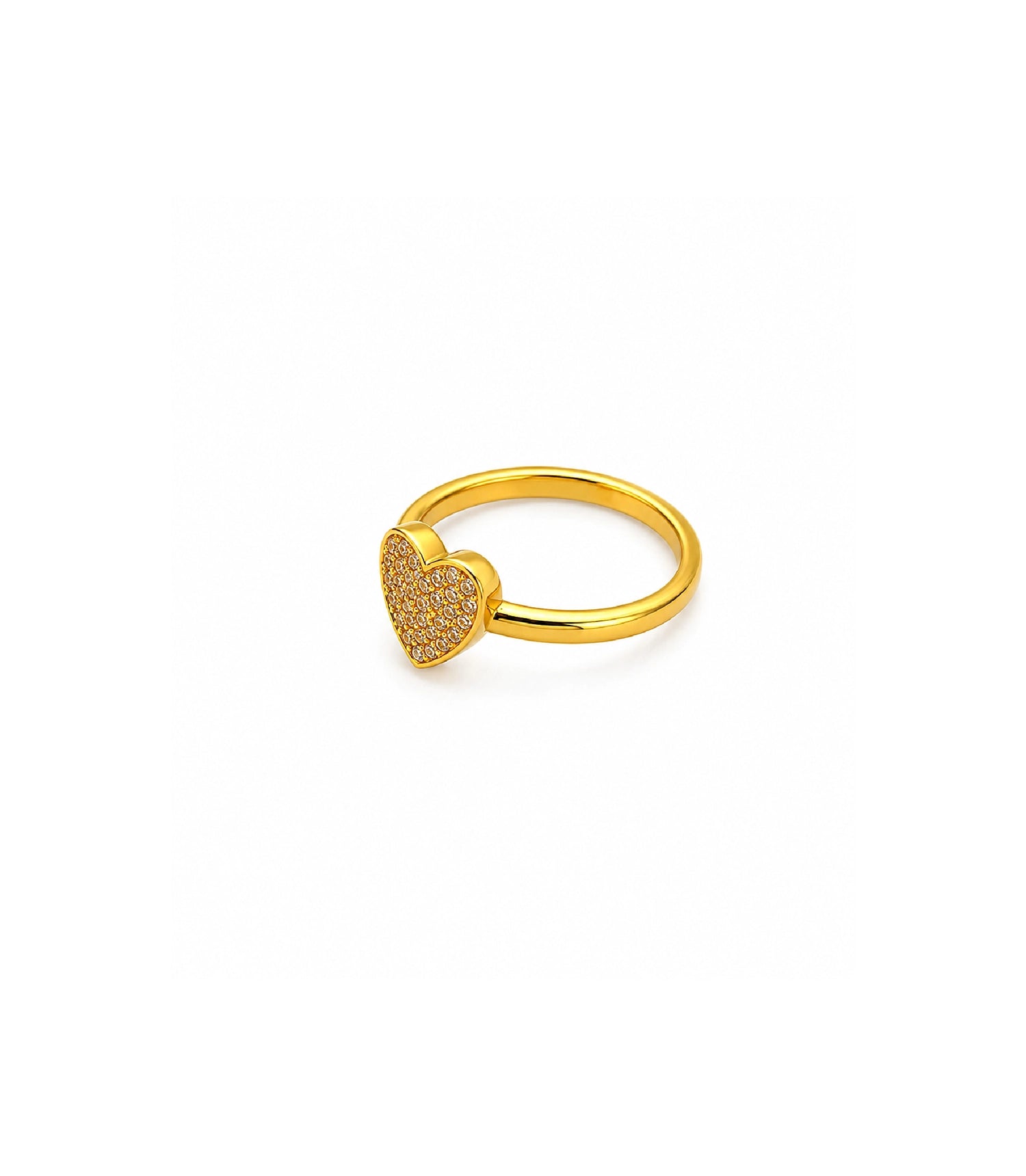 Gold Plated Heart Shaped Finger Ring