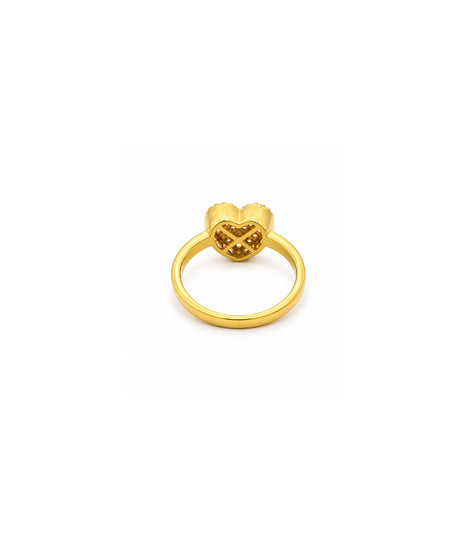 Gold Plated Heart Shaped Finger Ring