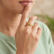 Gold Plated Dual-Row Heart Motif Finger Ring