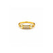 Gold Plated Double Row AD Crystal Finger Ring