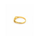 Gold Plated Double Row AD Crystal Finger Ring