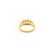 Gold Plated Double Row AD Crystal Finger Ring