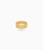 Gold Plated Multi Row Beaded Band Finger Ring
