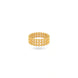 Gold Plated Multi Row Beaded Band Finger Ring