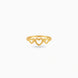 Gold Plated Triple Interlinked Heart Finger Ring