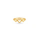 Gold Plated Triple Interlinked Heart Finger Ring