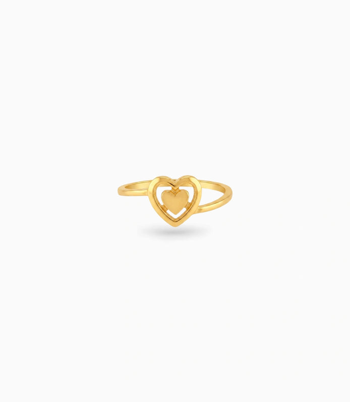 Gold Plated Party Heart Finger Ring