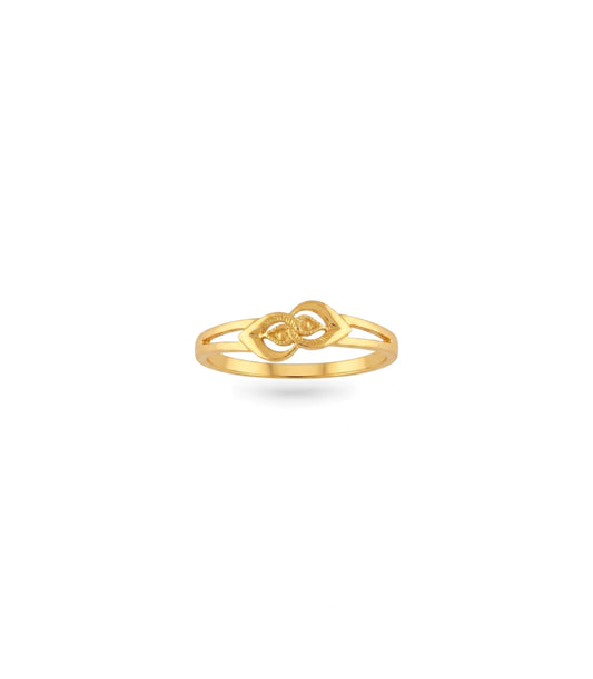 Gold Plated Dual Marquise Wave Finger Ring