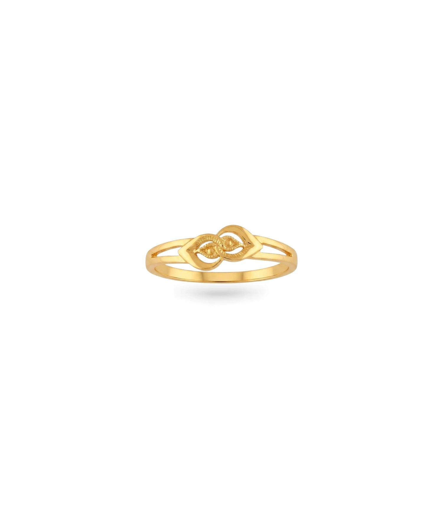 Gold Plated Dual Marquise Wave Finger Ring