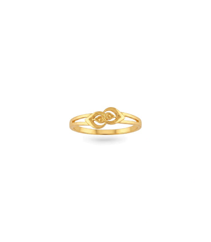 Gold Plated Dual Marquise Wave Finger Ring
