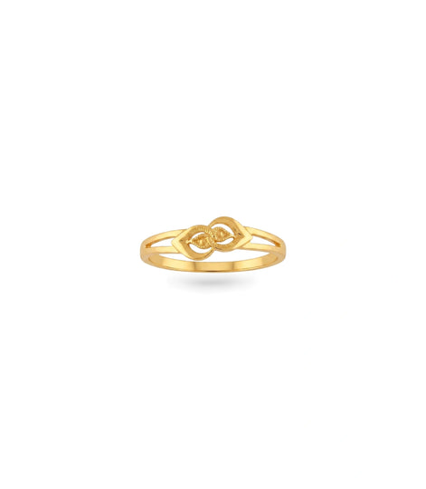 Gold Plated Dual Marquise Wave Finger Ring