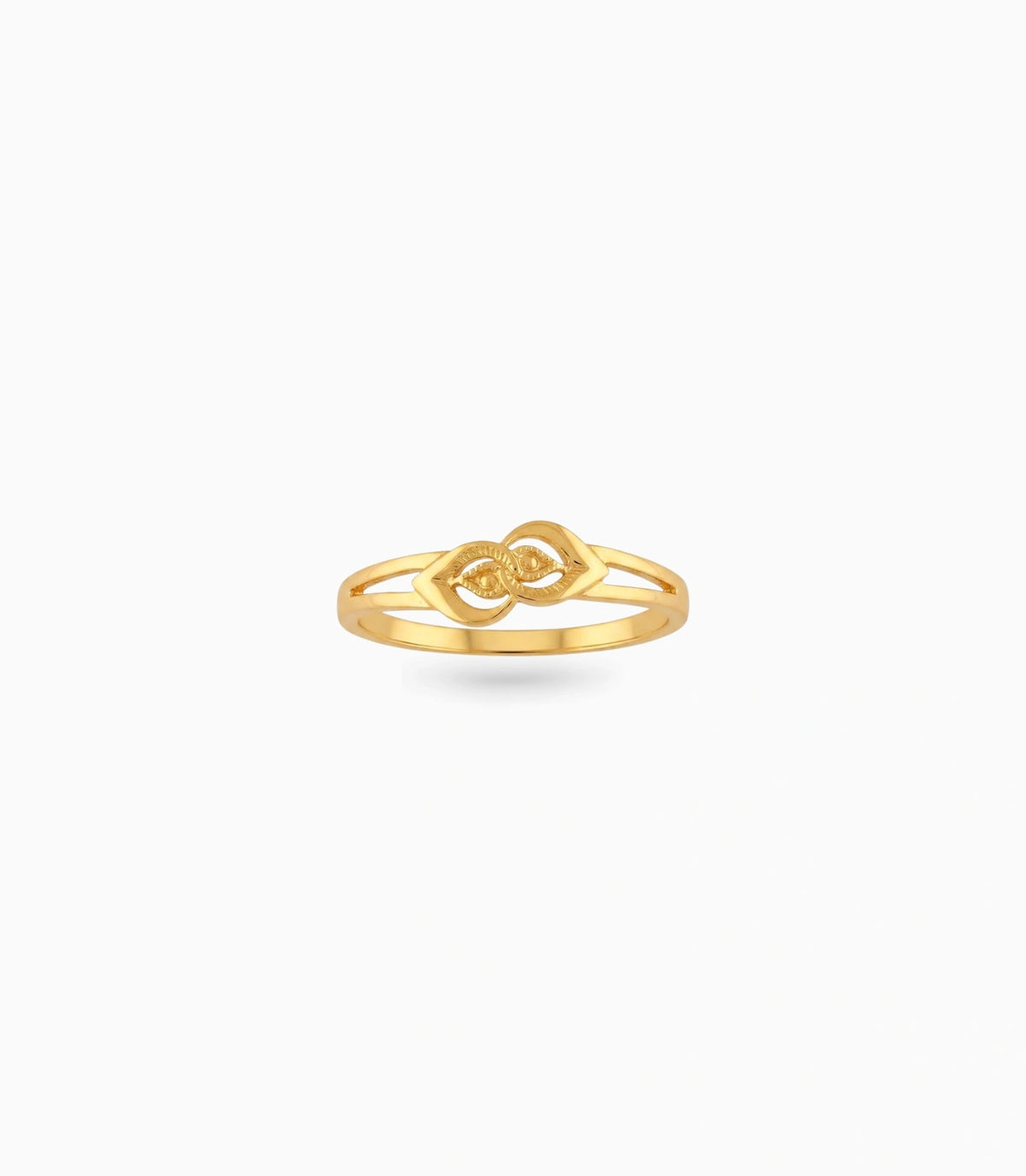 Gold Plated Dual Marquise Wave Finger Ring