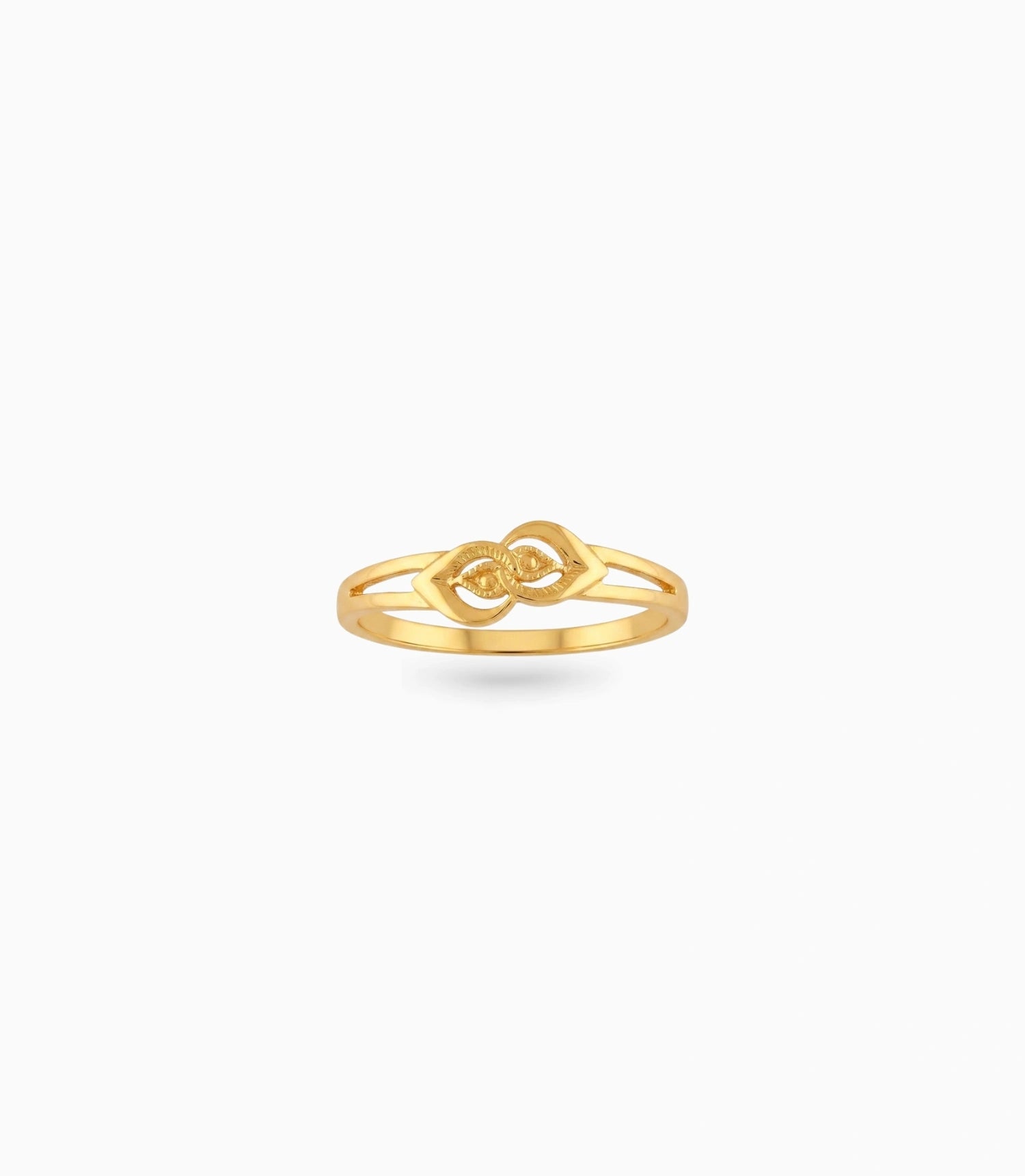 Gold Plated Dual Marquise Wave Finger Ring