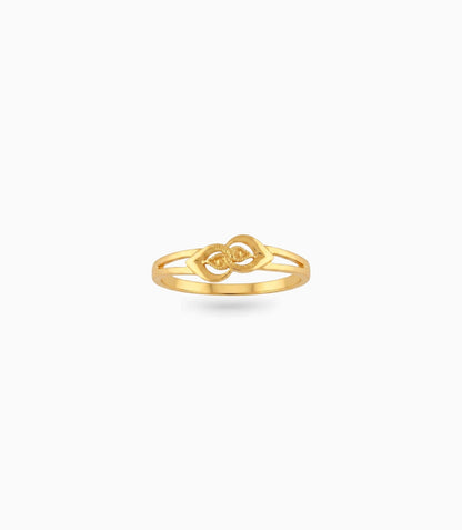 Gold Plated Dual Marquise Wave Finger Ring