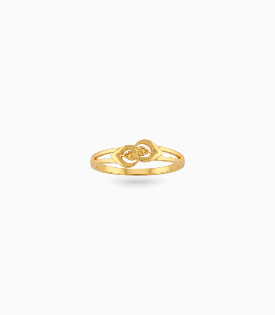 Gold Plated Dual Marquise Wave Finger Ring