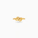 Gold Plated Intertwined Double Heart Finger Ring