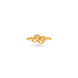 Gold Plated Intertwined Double Heart Finger Ring
