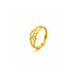 Gold Plated Geometric Adjustable Finger Ring for Women
