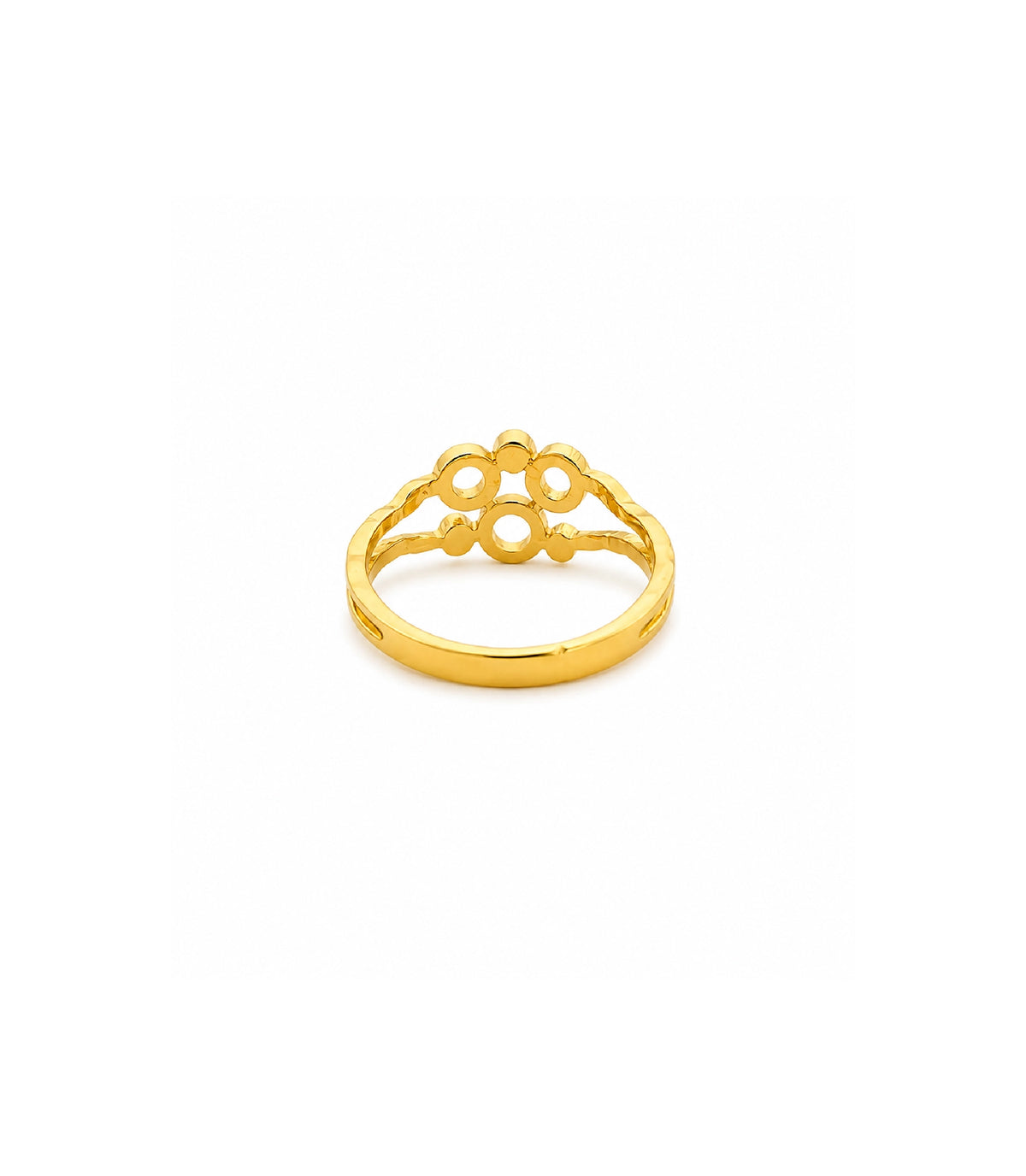 Gold Plated Geometric Adjustable Finger Ring for Women