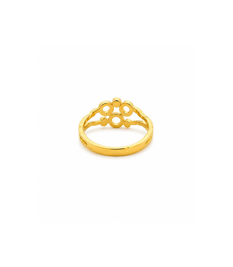 Gold Plated Geometric Adjustable Finger Ring for Women