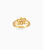 Gold Plated Geometric Adjustable Finger Ring for Women