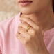 Gold Plated Floral Open Adjustable Ring for Women