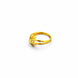 Gold Plated Floral Open Adjustable Ring for Women