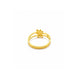 Gold Plated Floral Open Adjustable Ring for Women