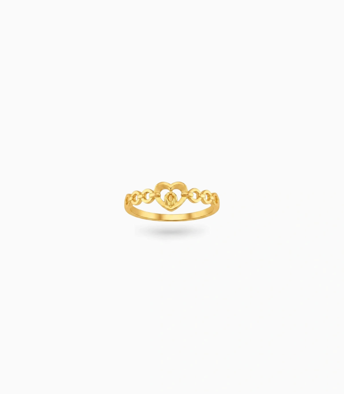 Gold Plated Party Interlock Heart Finger Ring
