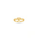 Gold Plated Party Interlock Heart Finger Ring