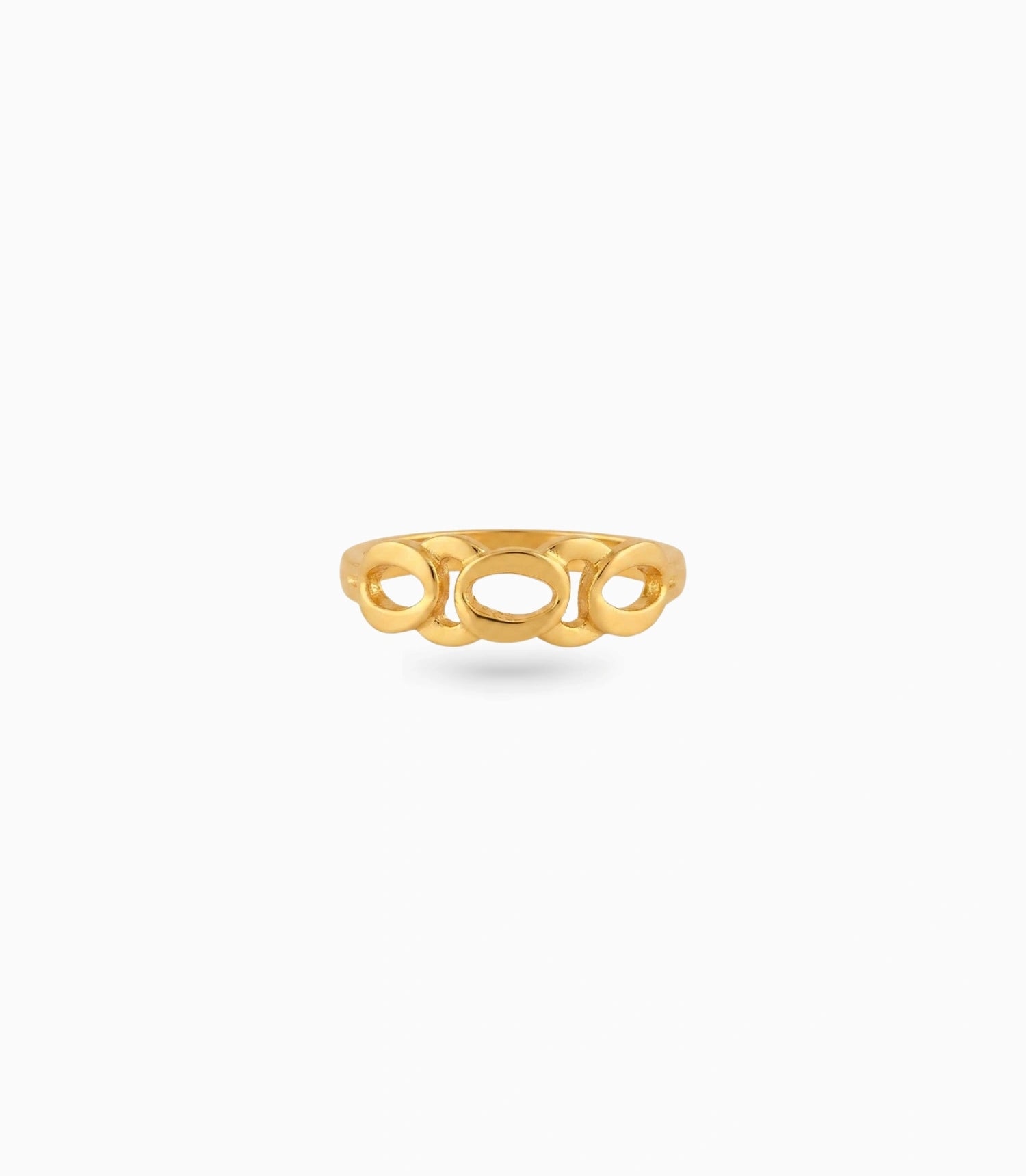 Gold Plated Party Chain Finger Ring
