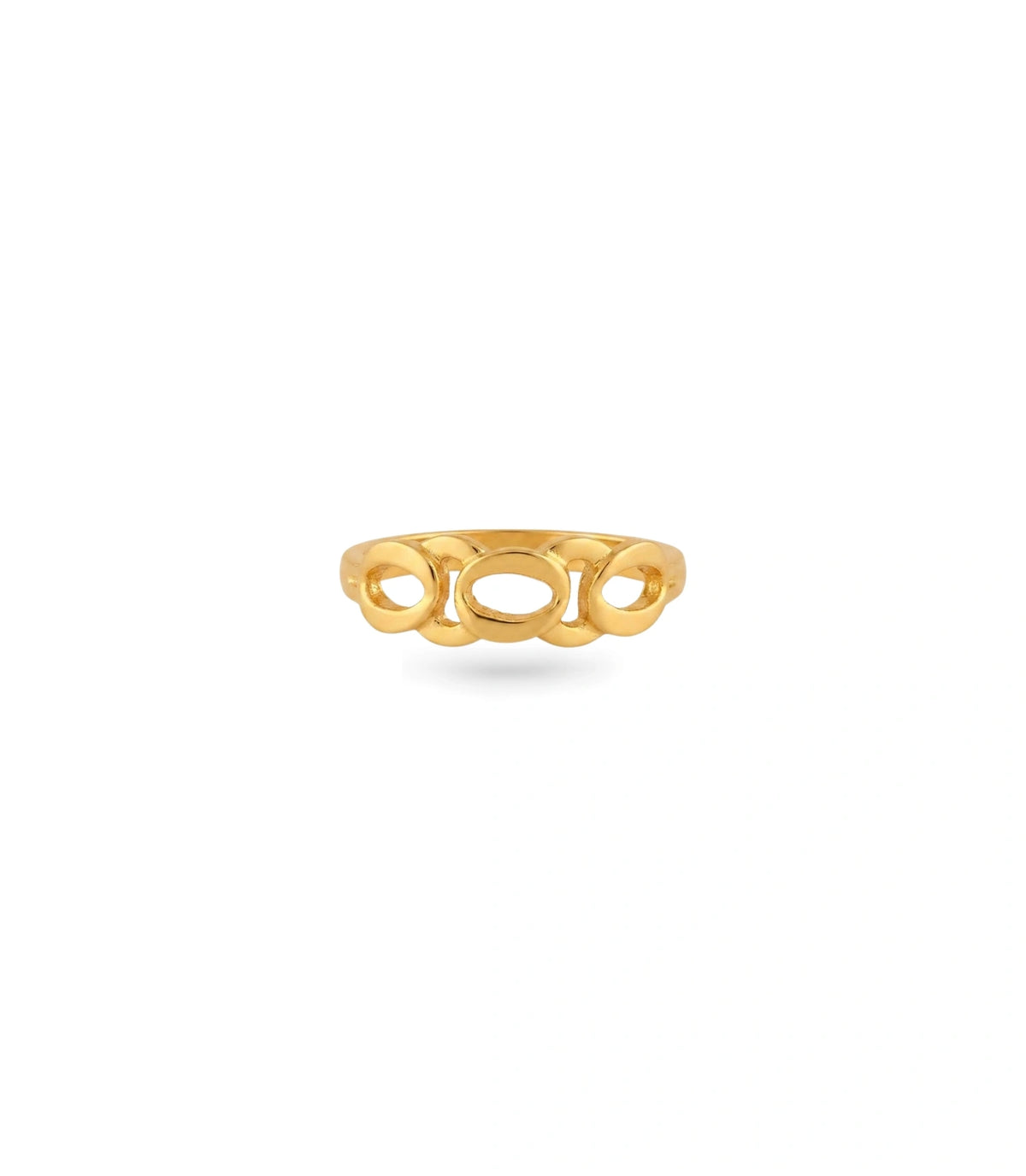 Gold Plated Party Chain Finger Ring