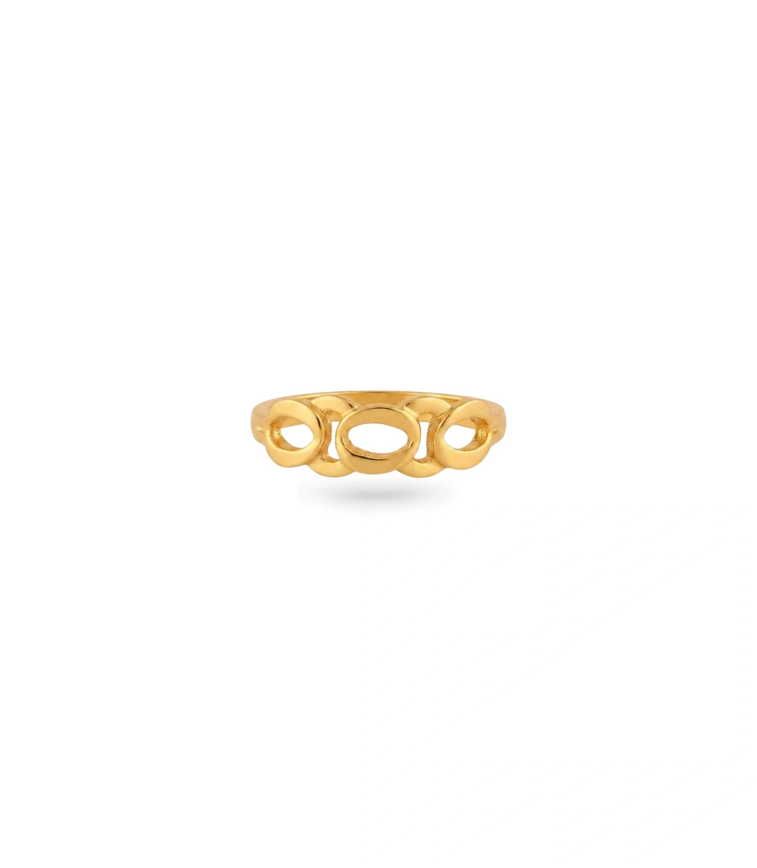 Gold Plated Party Chain Finger Ring
