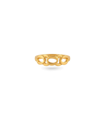 Gold Plated Party Chain Finger Ring