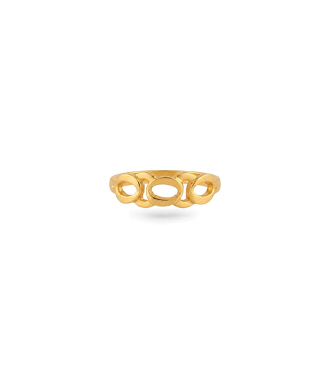 Gold Plated Party Chain Finger Ring