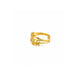 Gold Plated Elegant Floral Adjustable Finger Ring