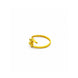 Gold Plated Floral Blossom Adjustable Finger Ring