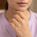 Gold Plated Delicate Butterfly Finger Ring