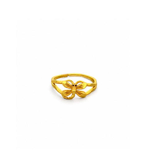 Gold Plated Delicate Butterfly Finger Ring