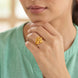 Gold Plated Harmony Swirl Adjustable Finger Ring