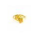Gold Plated Floral Bloom Duo Adjustable Finger Ring