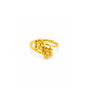 Gold Plated Floral Bloom Duo Adjustable Finger Ring